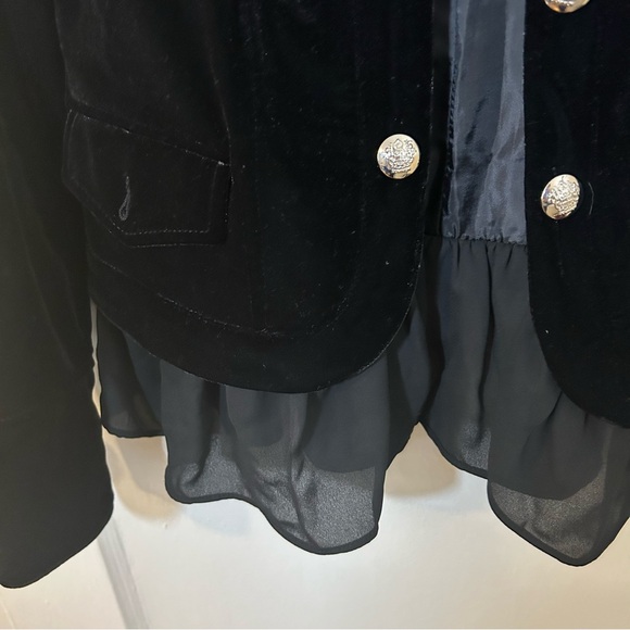 I.N.C International Concepts Velvet Military black jacket - Picture 6 of 10